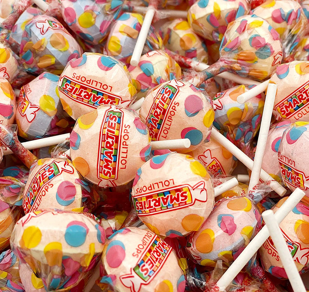 Smarties Original Lollipops, Vegan Friendly Hard Candy, Bulk Pack, 2 lbs - Crazy Outlet Candy Store